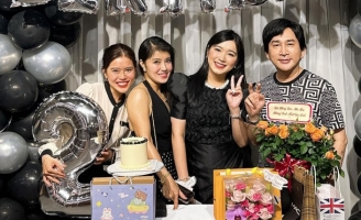 Kim Tử Long hiếm hoi hội ngộ vợ cũ là em gái Hồng Sơn trong sinh nhật con gái