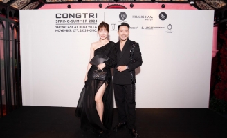 Trấn Thành, Hari Won tình tứ đến chúc mừng show diễn của NTK Công Trí